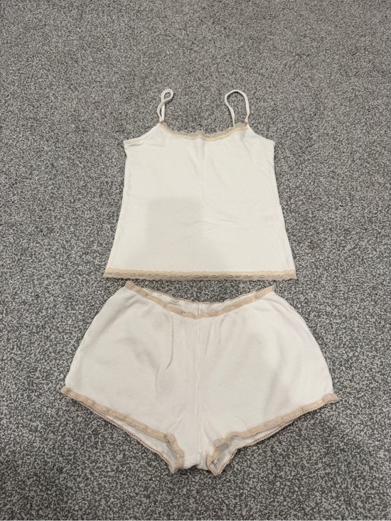 Brandy Melville Other - Brandy Melville Cream Cami & Shorts Lace-Trim Sleep Set